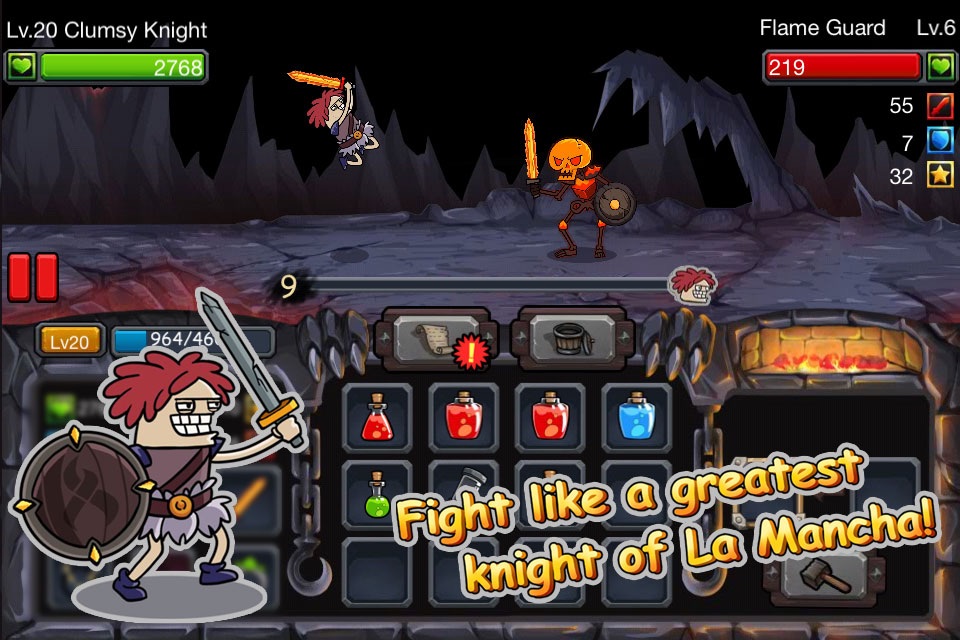 Clumsy Knight vs. Skeletons R screenshot 2