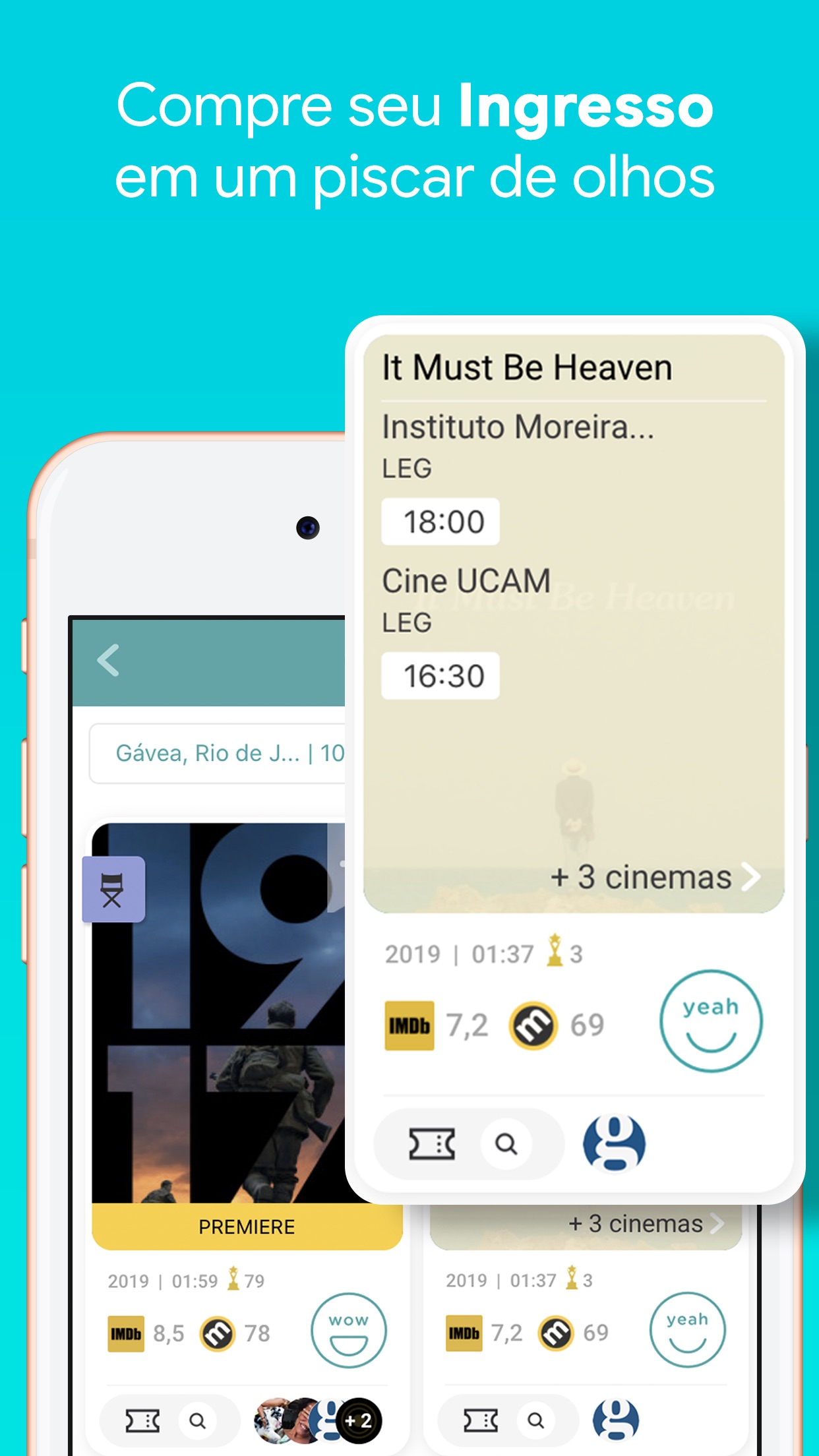Screenshot do app MateRate - Filmes e Séries