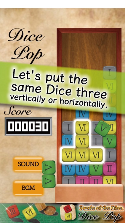 Dice Pop - Puzzle of the Dice.