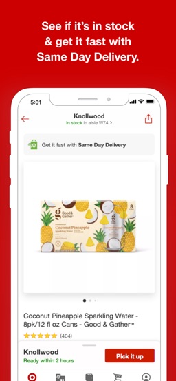 Target app screenshot