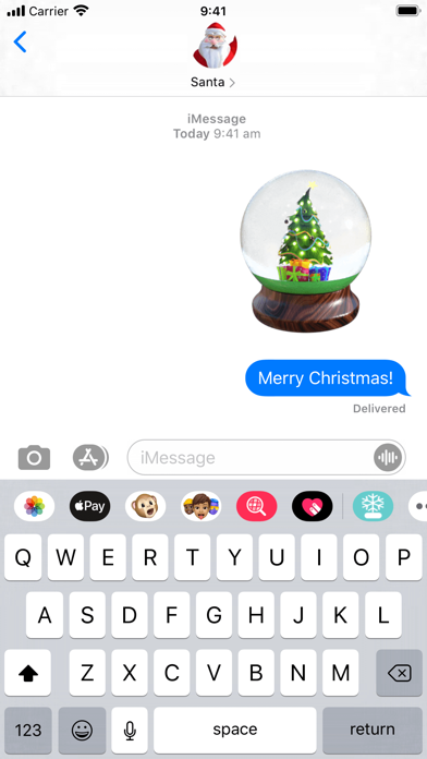 How to cancel & delete Christmas Snow Globe Sticker from iphone & ipad 3