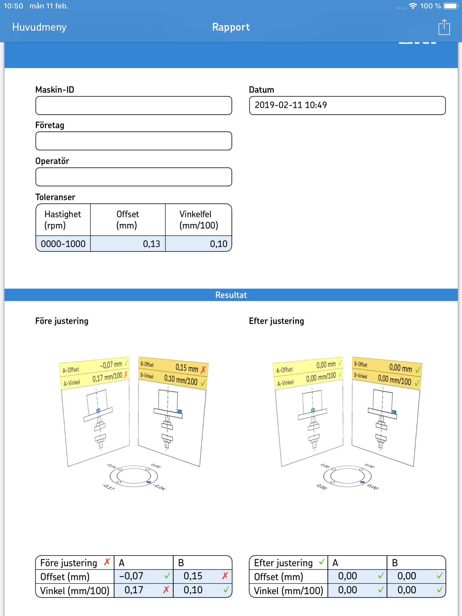 SKF Vertical shaft alignment screenshot 4