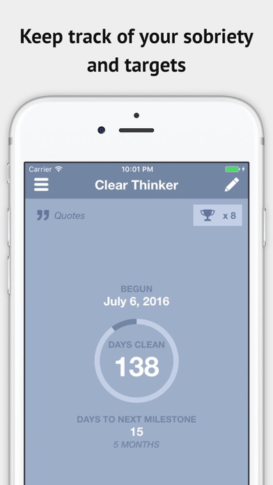 Clear Thinker Sobriety Counter Clear Thinker Sobriety Counter