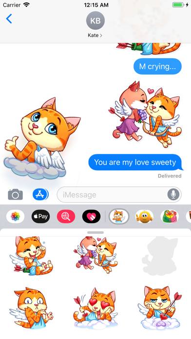 Cupid Cat Love Stickers screenshot 4