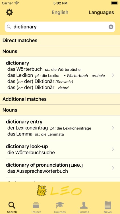 LEO dictionary