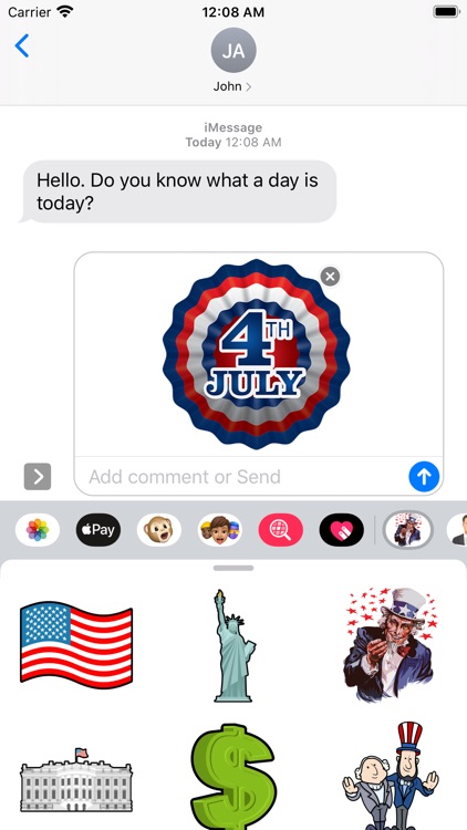 USA Symbols Stickers