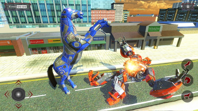 Police Robot Car - Horse games screenshot-7