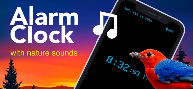 Alarm clock with nature sounds