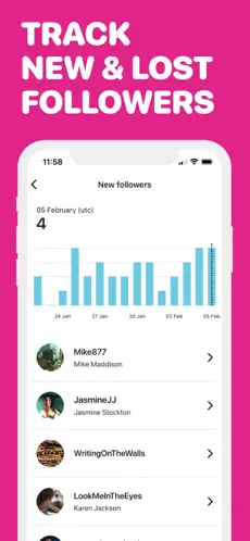 Ergreifen 3 xProfile Followers Tracker iphone