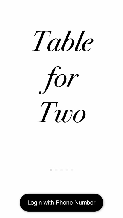 Table for Two Dating