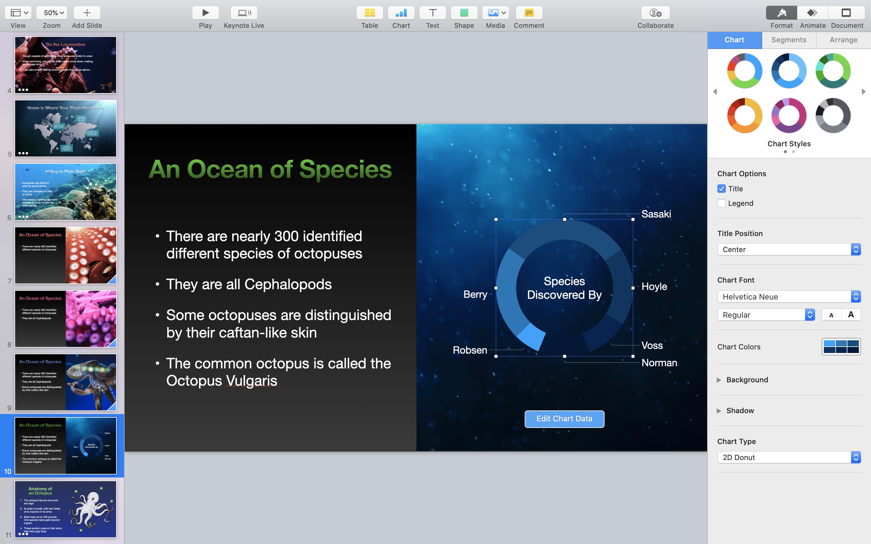 Screenshot do app Keynote