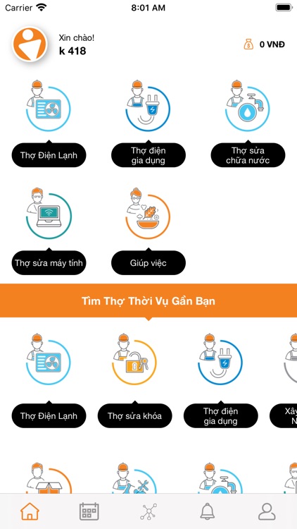 Thegioitho-App dành cho khách.