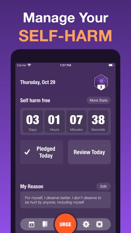 Self Harm Tracker + Counter