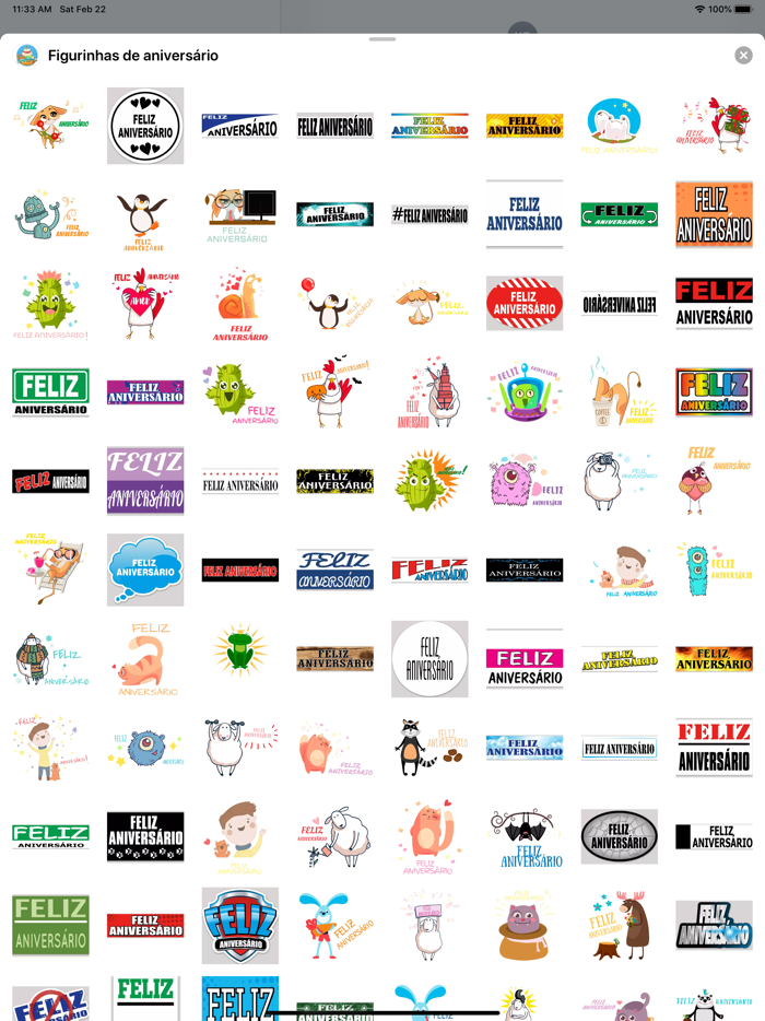 Figurinhas de aniversário