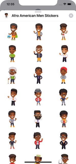 Afro American Men Stickers