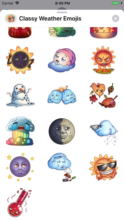 Classy Weather Emoji Stickers