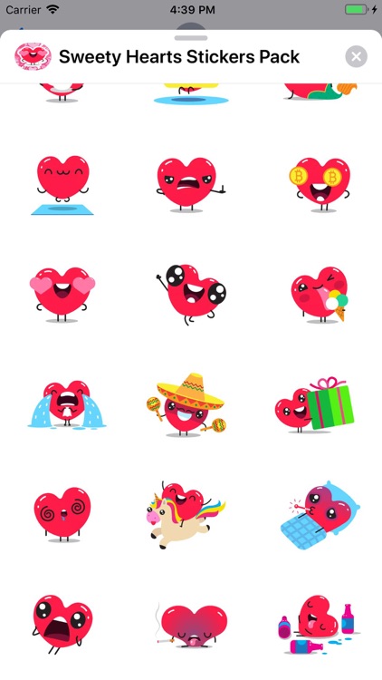 Sweety Hearts Stickers Pack