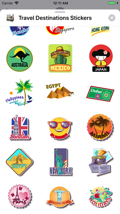 Travel Destinations Stickers screenshot 3