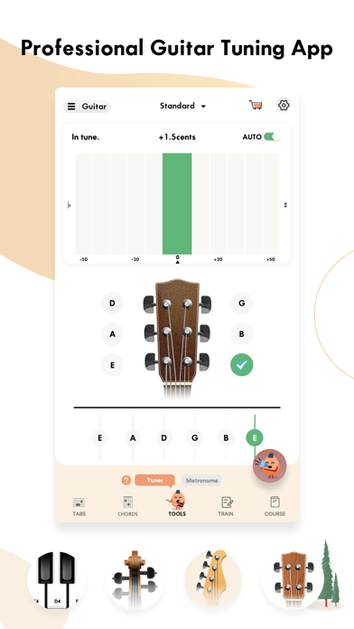 ギター チューナー app - gstringのおすすめ画像1