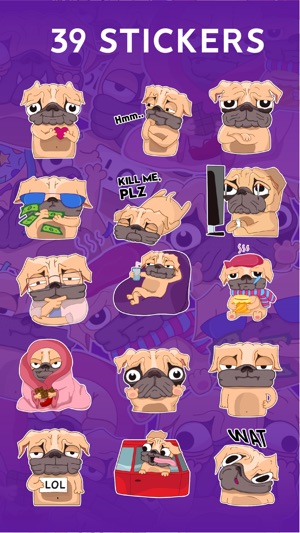 Pugly the Dog Emoji Stickers(圖6)-速報App