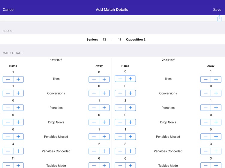 Rugby Statistics