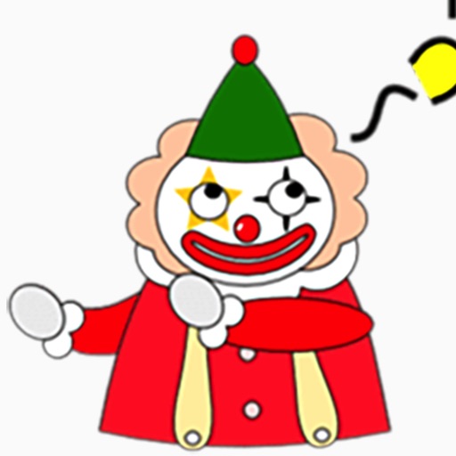 Loose clown stickers icon