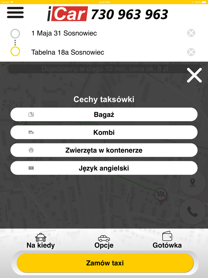 myCar Taxi Sosnowiec 730963963