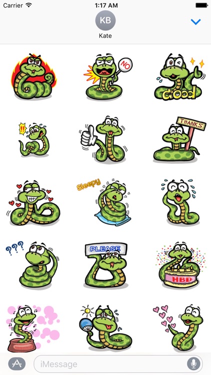 Cute Small Snake Emoji Sticker