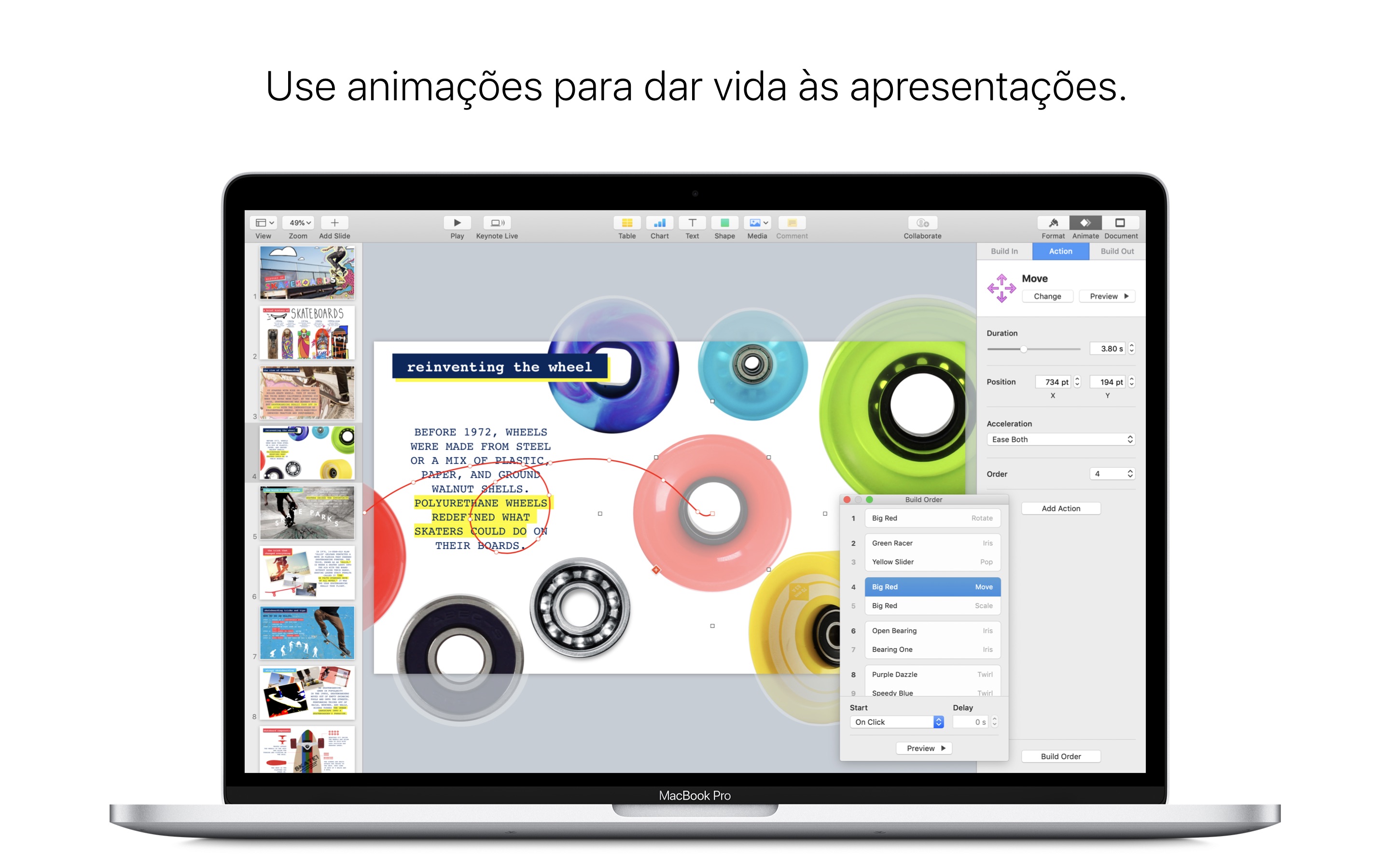 Screenshot do app Keynote