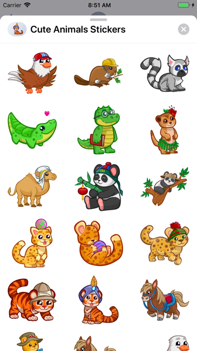 Cute Animals Emoji Stickers screenshot 2
