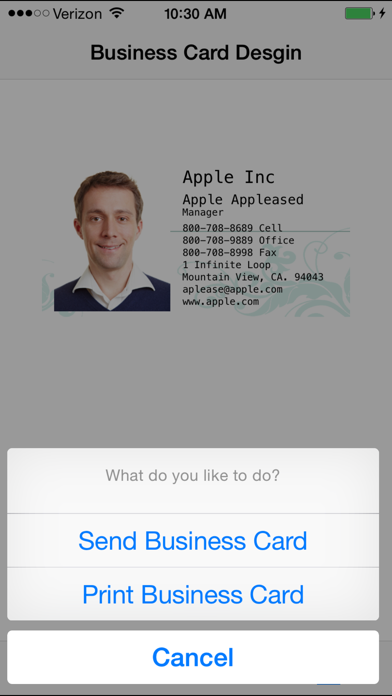 How to cancel & delete Business Card Design from iphone & ipad 3