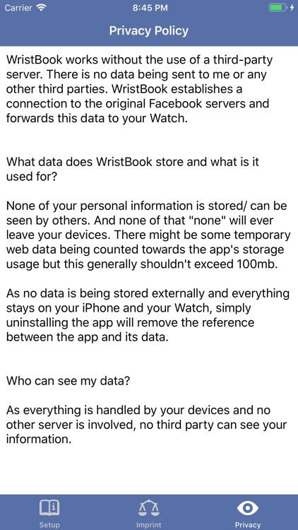 WristBook for Facebook screenshot-3