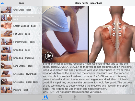 Massage Techniques screenshot