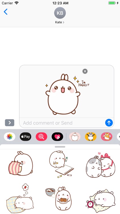 Cute Cartoon Bunny Stickers screenshot-3