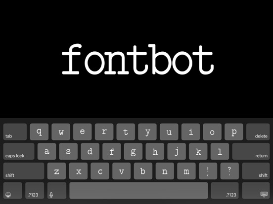 iPad Image of Fontbot: Custom fonts keyboard