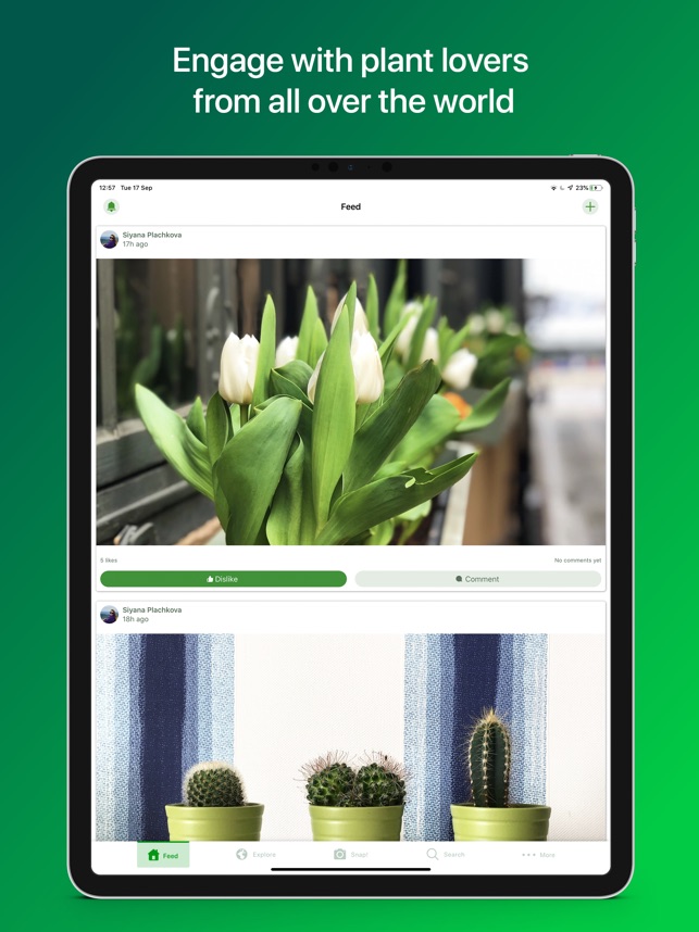 PlantSnap plants on the App