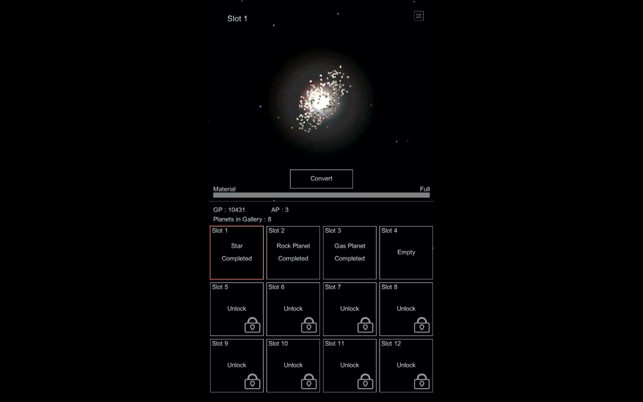 Captura de tela do planeta Sandbox