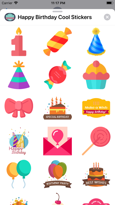 Happy Birthday Cool Stickers screenshot 2
