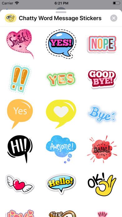 Chatty Word Message Stickers screenshot 2