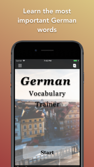 Learn German Words - Flashcard