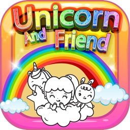 Unicorn And Friend Color Book