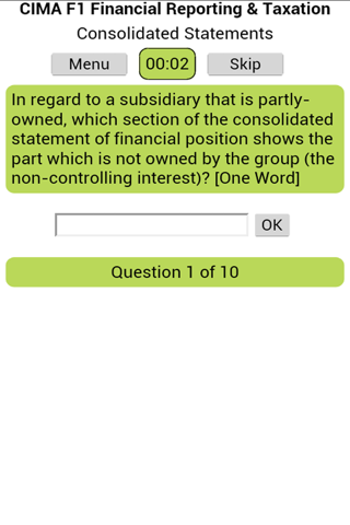 CIMA F1 Fin. Reporting & Tax screenshot 4