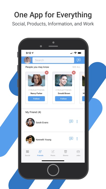 aBlueC: Find Work News Social