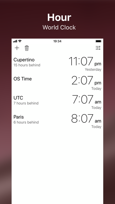 Hour - World Clock by seense screenshot 3