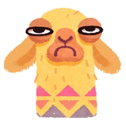 Hipster Lama Funny Stickers