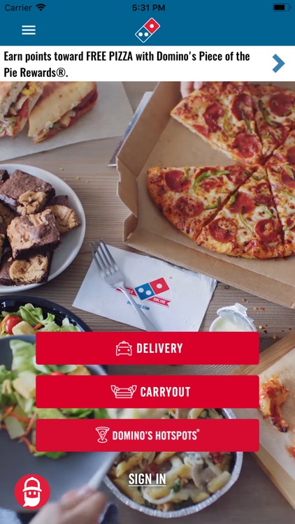 dominos pizza app for blackberry