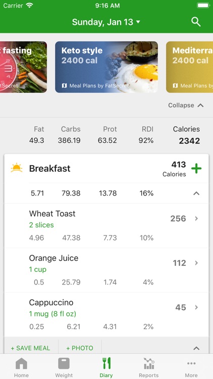 Calorie Counter by FatSecret screenshot-0