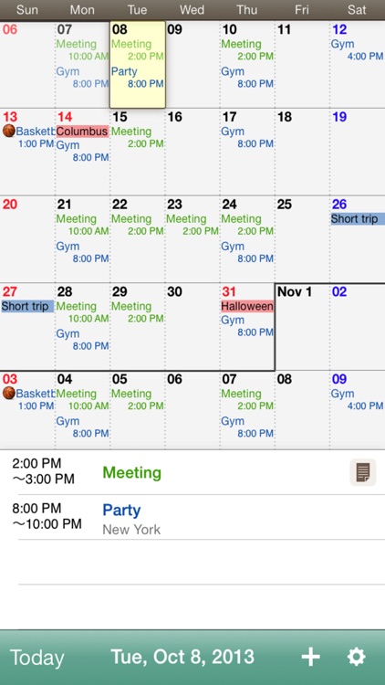 Monthly Calendar Moca screenshot-0