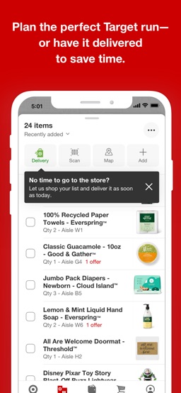 Target app screenshot