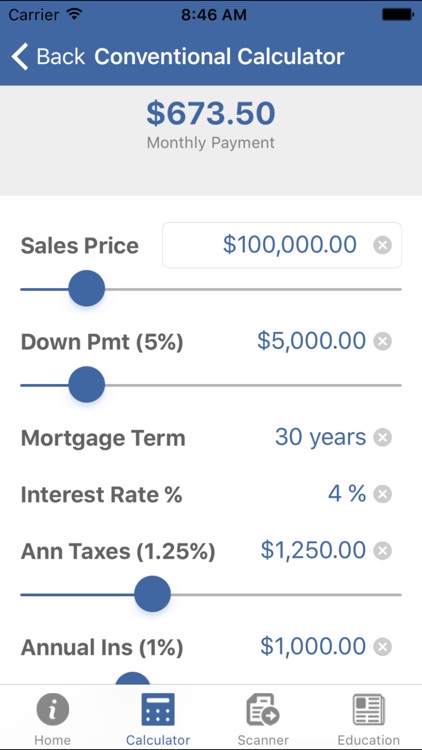 My New Home MTG Calculator